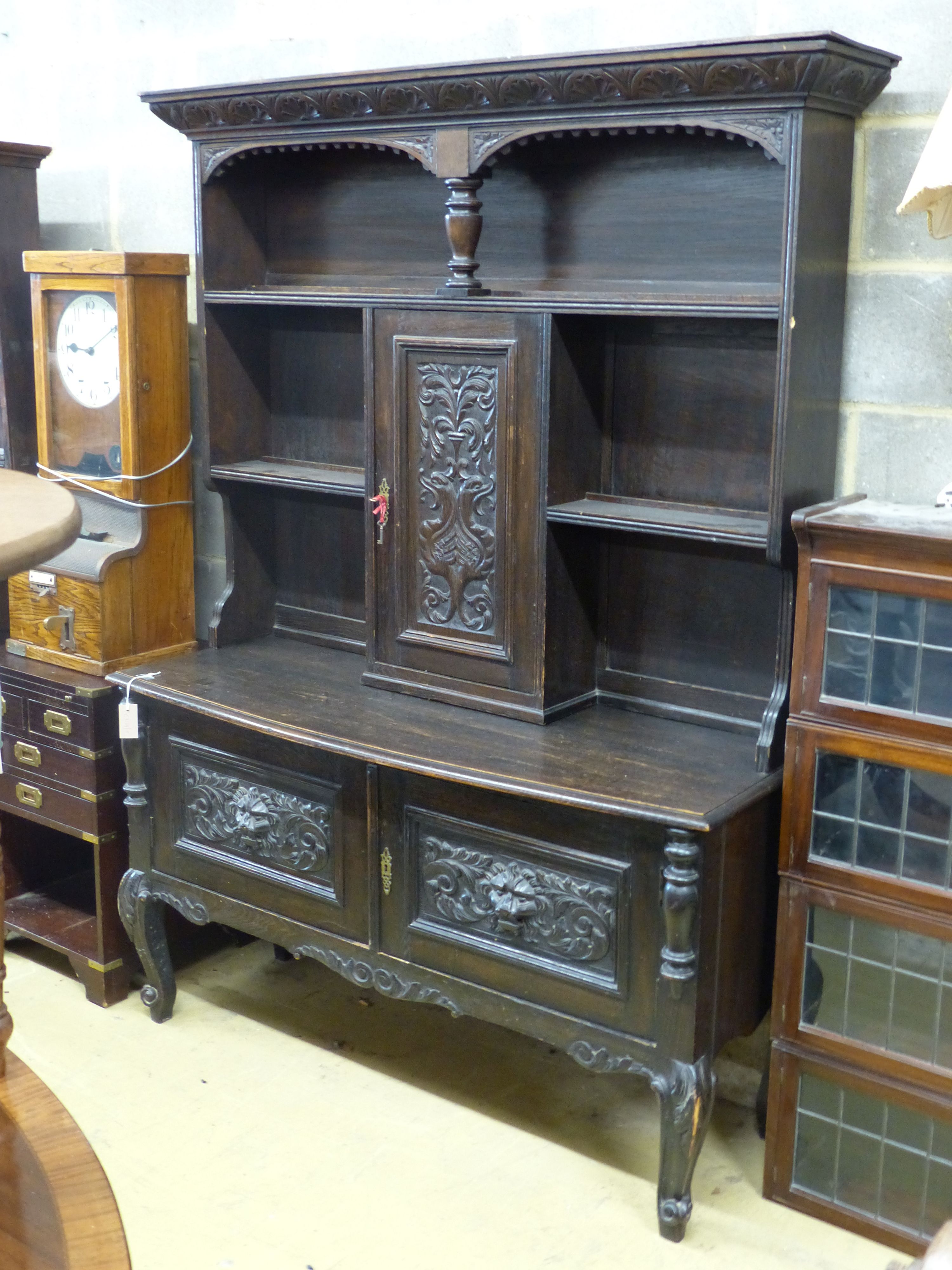 An 18th century style oak dresser